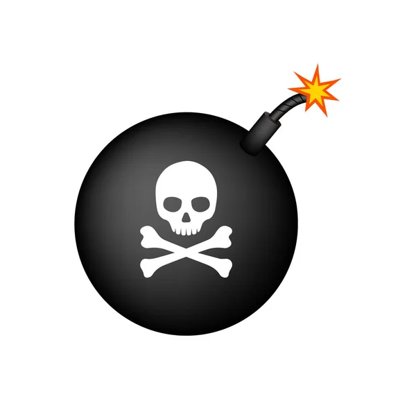 Simple Bomb Vector Illustration — Stock Vector