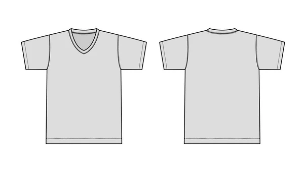 Hals Shirt Template Illustratie — Stockvector