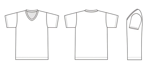 Pescoço Shirt Modelo Ilustração —  Vetores de Stock