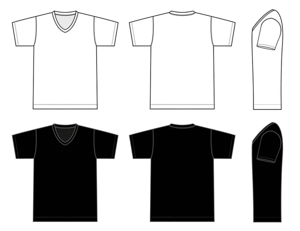 Hals Shirt Template Illustratie — Stockvector