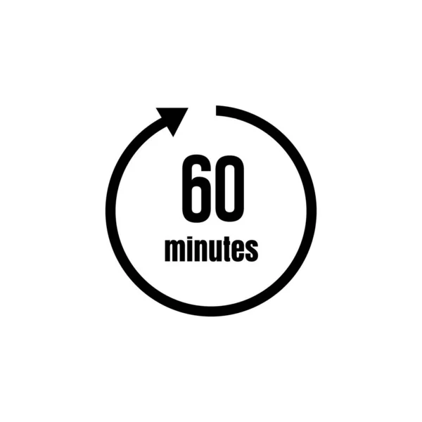 定时器 时间流逝 60分钟 — 图库矢量图片