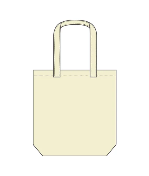 Bolso Mano Bolsa Compras Eco Bolso Plantilla Ilustración — Vector de stock