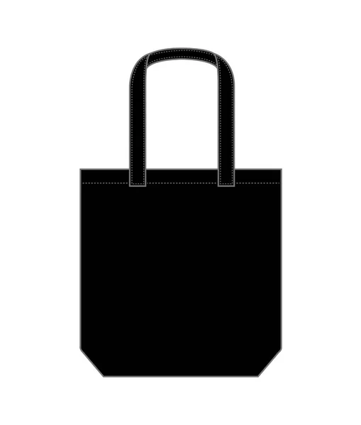 Tote Bag Saco Compras Eco Modelo Saco Ilustração — Vetor de Stock