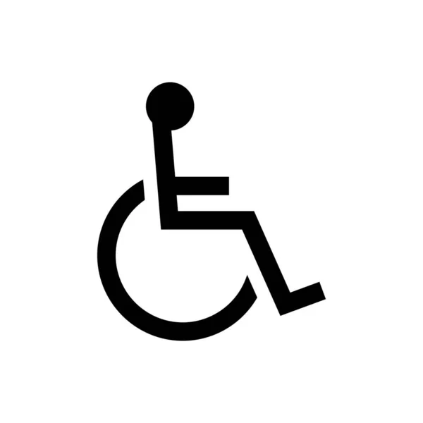 Invalidní Vozík Ikona Pro Tělesně Postižené Symbol Veřejné Informace — Stockový vektor