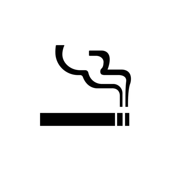 Cigarrillo Tabaco Icono Zona Fumadores Símbolo Información Pública — Vector de stock