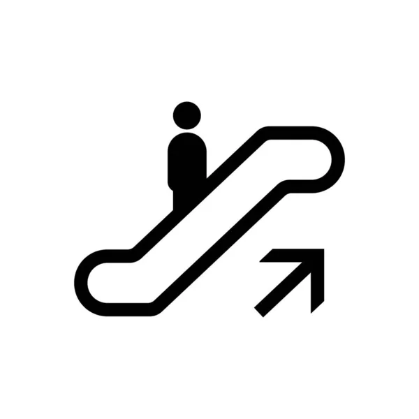 Rolltreppe Oben Symbol Öffentliches Informationssymbol — Stockvektor