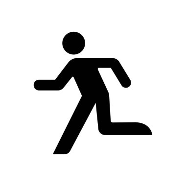 çalışan, jogging vektör simgesi