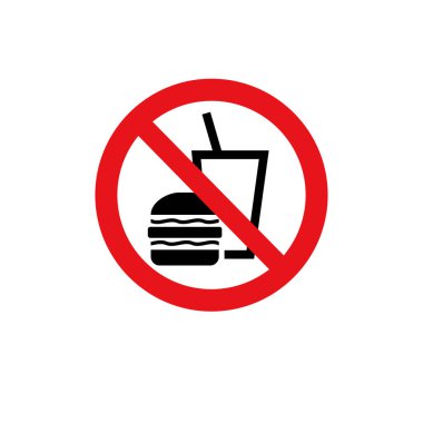Yasak işareti (pictogram) / Yeme ve içme