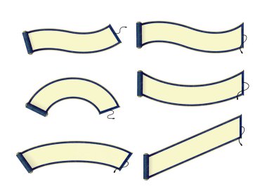 Japon geleneksel kağıt parşömen vektör çizimi / mavi