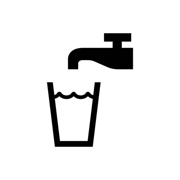 Ivóvíz Ikon Nyilvános Információs Szimbólum — Stock Vector