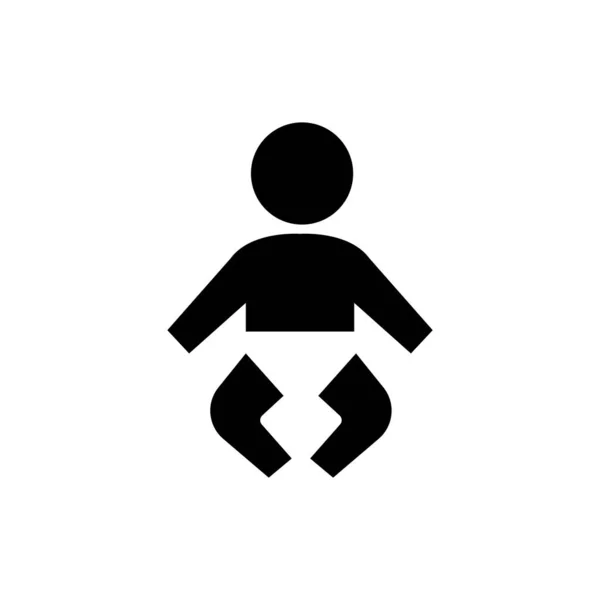 Bambino Icona Della Camera Dei Bambini Simbolo Informazione Pubblica — Vettoriale Stock
