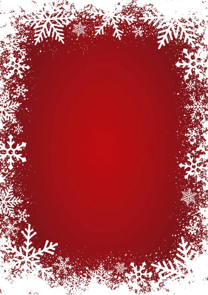 Marco Fondo Imagen Invierno Cristal Nieve — Vector de stock