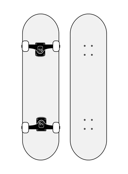Skateboard Vector Plantilla Ilustración — Vector de stock