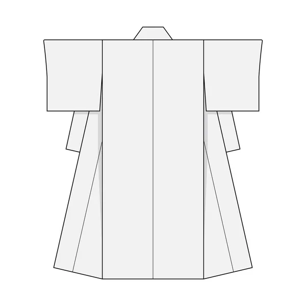 Illustrationsset Für Japanische Kimono Muster — Stockvektor