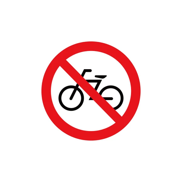 Sinal Proibição Pictograma Sem Bicicletas — Vetor de Stock