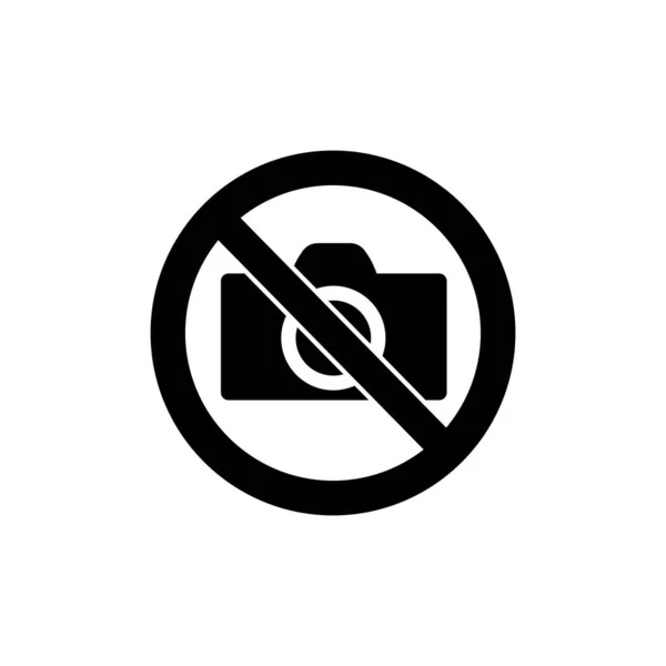 Sinal Proibição Pictograma Não Utilizar Fotografias — Vetor de Stock