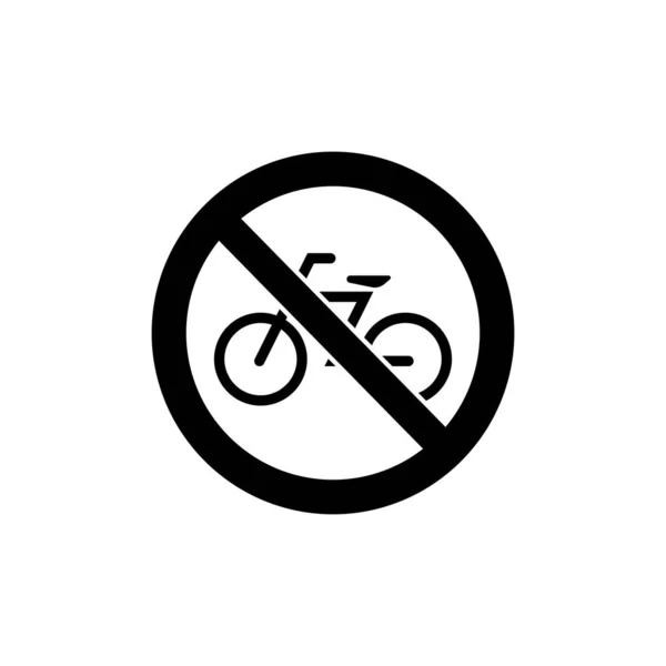 Prohibition Sign Pictogram Bicycles — Stock Vector