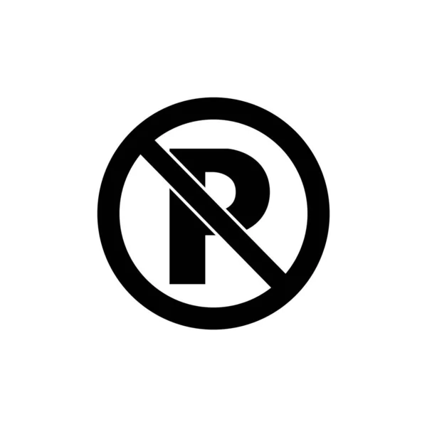 禁止記号 ピクトグラム 駐車禁止 — ストックベクタ