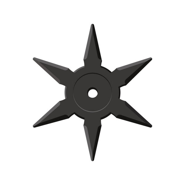 Japanese ninja shuriken illustration