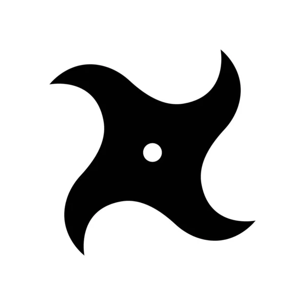 Ninja Japonais Shuriken Icône — Image vectorielle