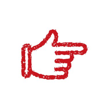 kauçuk damga simgesi (parmak oku)