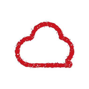 kauçuk damga simgesi (bulut, bulutlu gün)