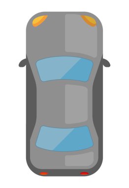 car (yukarıdan görünüm) vektör düz simgesi