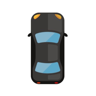 car (yukarıdan görünüm) vektör düz simgesi