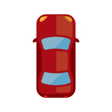 car (yukarıdan görünüm) vektör düz simgesi