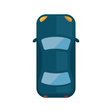 car (yukarıdan görünüm) vektör düz simgesi