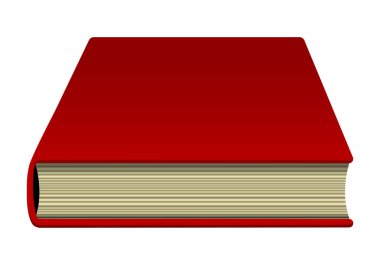 Kapatılmış kitap (yan görünüm) resimleme