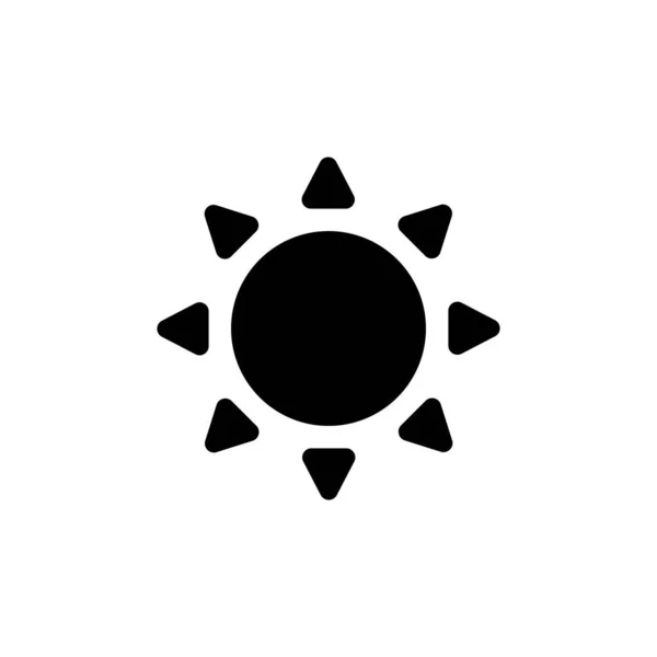 Ícone Meteorológico Ilustração Vetorial Sol Dia Ensolarado —  Vetores de Stock