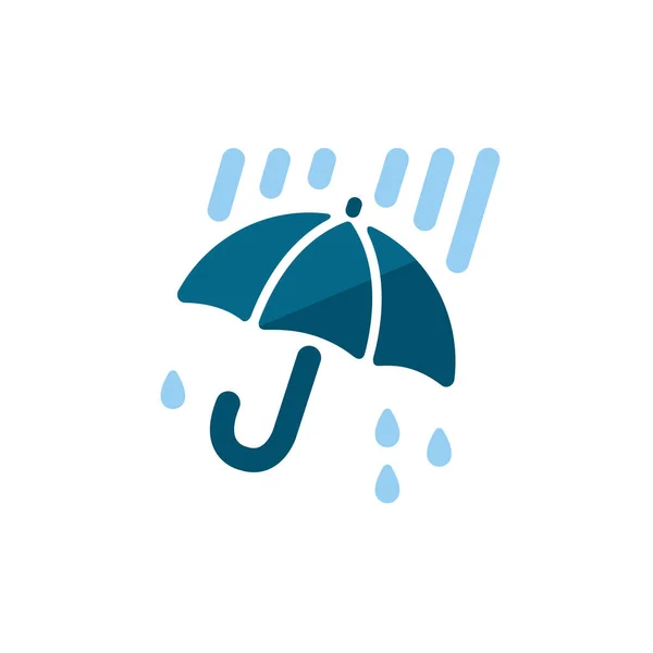 Weather Icon Color Version Downpour Storm — Stock Vector
