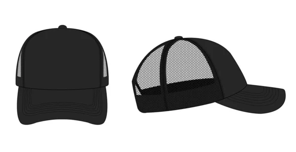 Trucker Cap Mesh Cap Template Illustratie — Stockvector