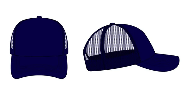 Illustration Trucker Cap Mesh Cap Vorlage — Stockvektor