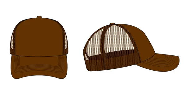 Camionista Cap Mesh Cap Modelo Ilustração —  Vetores de Stock