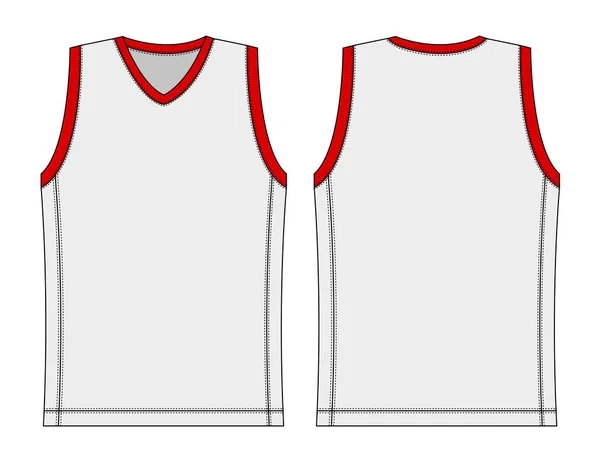 Top Tanque Basquete Modelo Uniforme Ilustração —  Vetores de Stock