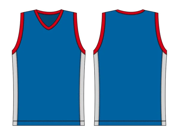 Tank Top Basketball Uniform Template Illustration — Stock Vector