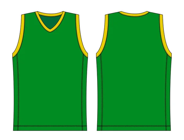 Top Tanque Basquete Modelo Uniforme Ilustração — Vetor de Stock