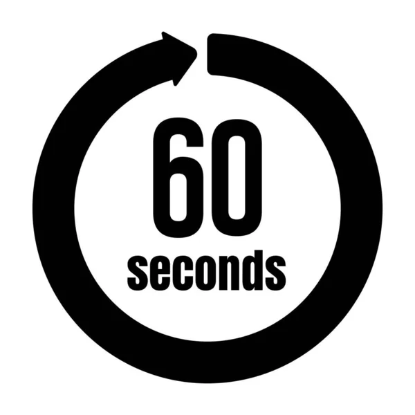 Uhr Timer Zeitdurchlauf Symbol Sekunden — Stockvektor