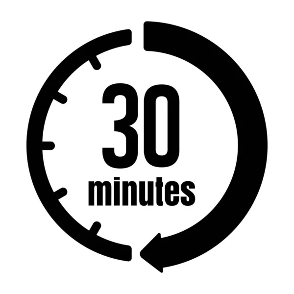定时器 时间流逝 30分钟 — 图库矢量图片