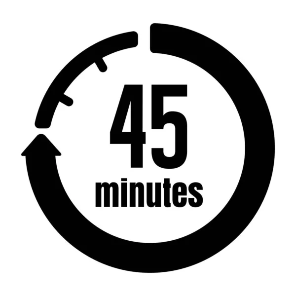 Clock Timer Time Passage Icon Minutes — Stock Vector