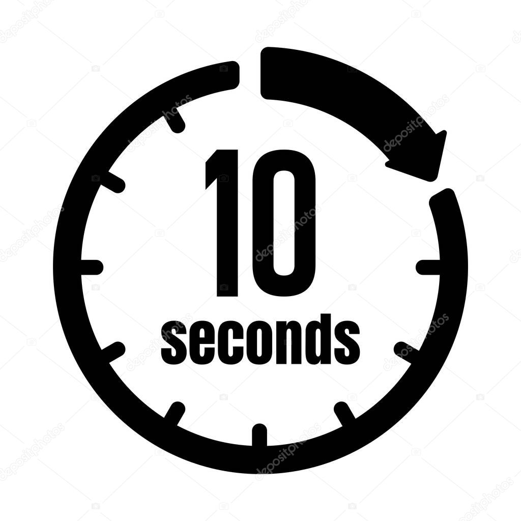 Clock , timer (time passage) icon / 10 seconds