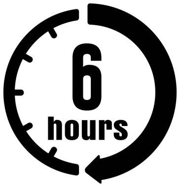 Zamanlayıcı, saat vektör resimleme (6 saat )