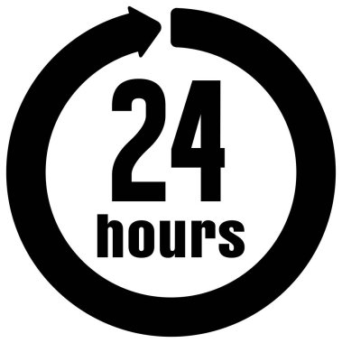 Zamanlayıcı, saat vektör resimleme (24 saat )