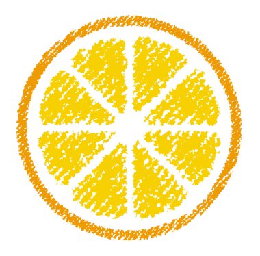 Turuncu çizim (el yazısı biçimi / Renkli kalem darbesi)