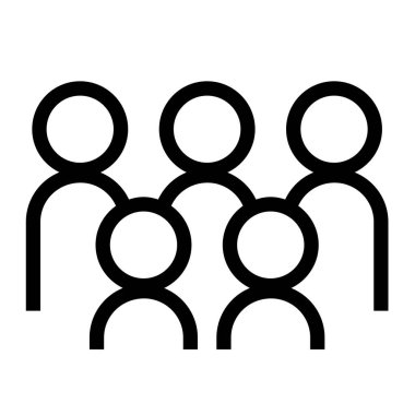 İnce çizgi keskin vektör simgesi / takım çalışması, takım çalışması, grup