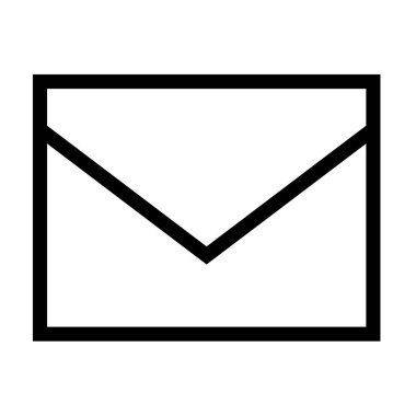 İnce satır sivri vektör simgesi / e- posta, mektup, ileti