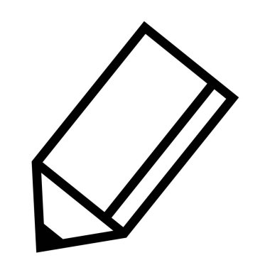 İnce çizgi keskinliği olan vektör simgesi / kalem