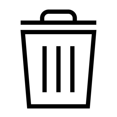 İnce çizgi sivri vektör simgesi / çöp